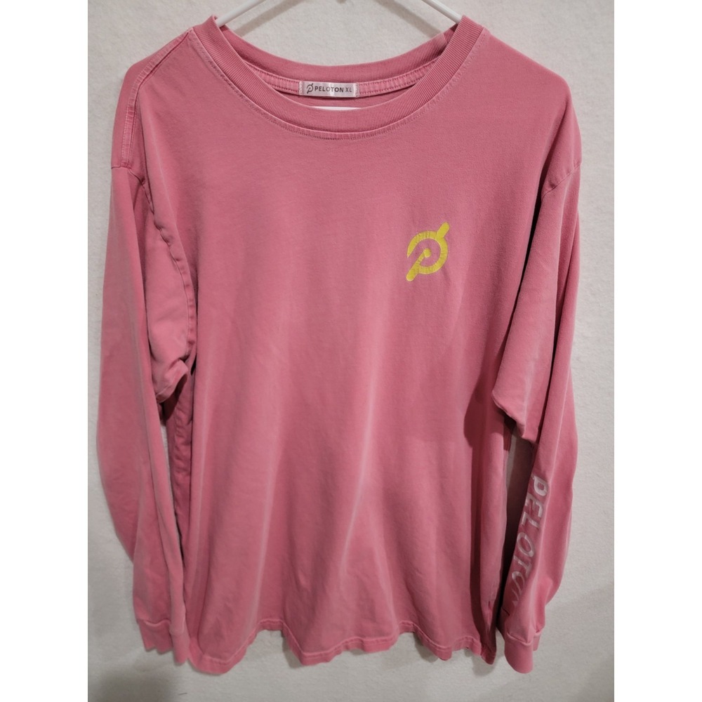Peloton "Limitless" Long Sleeve Tee‎ Shirt XL Washed Pink Unisex Graphic